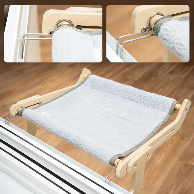 Hängende Katzenhängematte, Katzenbett aus Wolle, Kratzfeste Katzenhängematte, kein Kratzen oder Beschädigen von Oberflächen, geeignet für Verschiedene Anwendungen und Räume