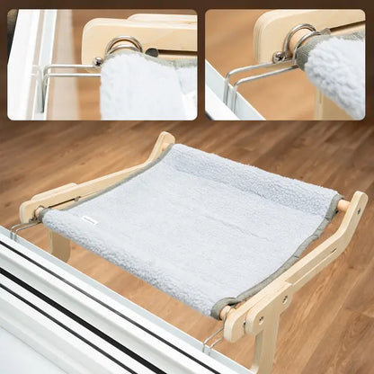 Hängende Katzenhängematte, Katzenbett aus Wolle, Kratzfeste Katzenhängematte, kein Kratzen oder Beschädigen von Oberflächen, geeignet für Verschiedene Anwendungen und Räume