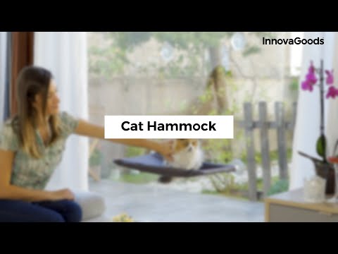 InnovaGoods® Hängendes Katzenhängematte Catlax, bietet einen komfortablen und sicheren Platz für Ihre Katze zum Ausruhen, mit 2 Haltegriffen, ideal für zu Hause.